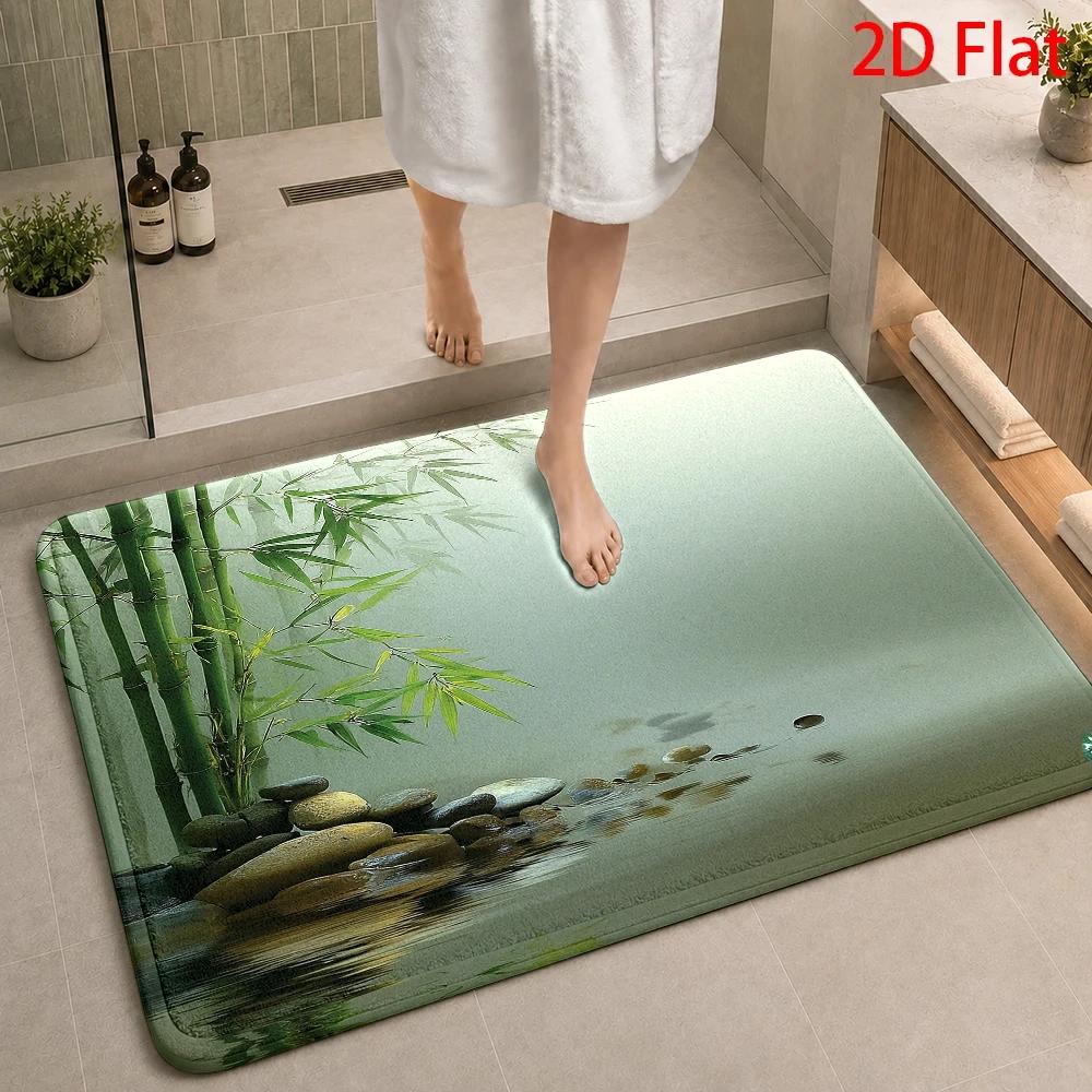 Waterproof Bathroom Bath Rug M - Bamboo Bath Mat ulasan dan harga