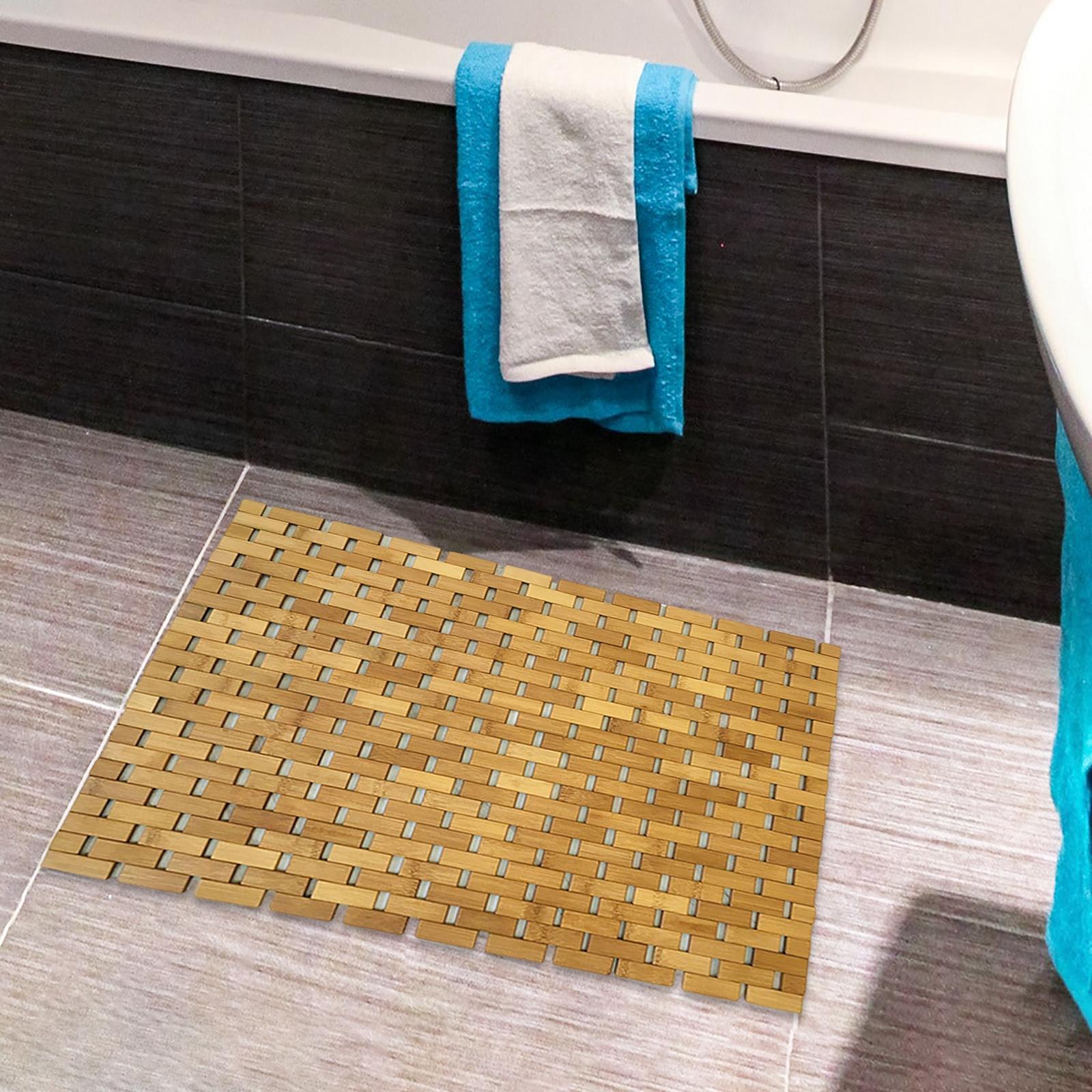 Non Slip Bamboo Wood Bathroom  - Bamboo Bath Mat ulasan dan harga