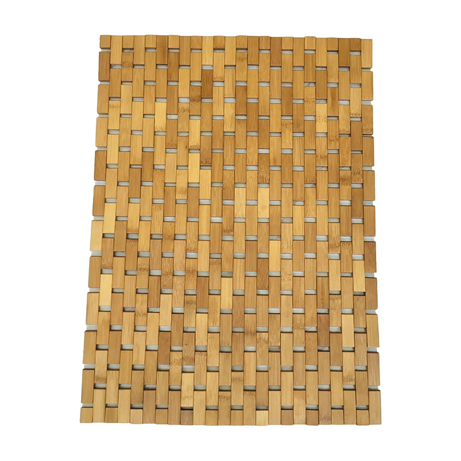 Non Slip Bamboo Wood Bathroom  - Bamboo Bath Mat ulasan dan harga