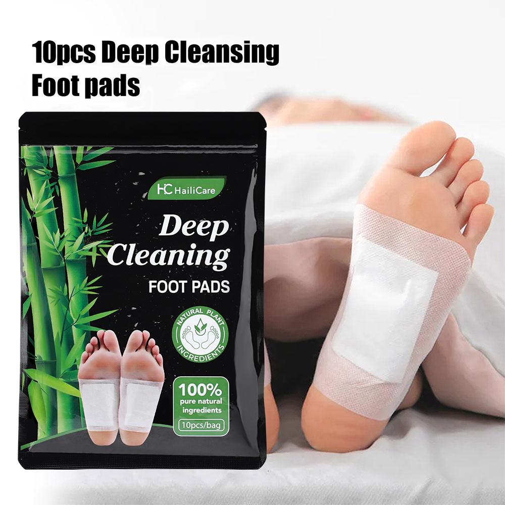 10pcs Mugwort Bamboo Charcoal  - Detox Foot Patch ulasan dan harga