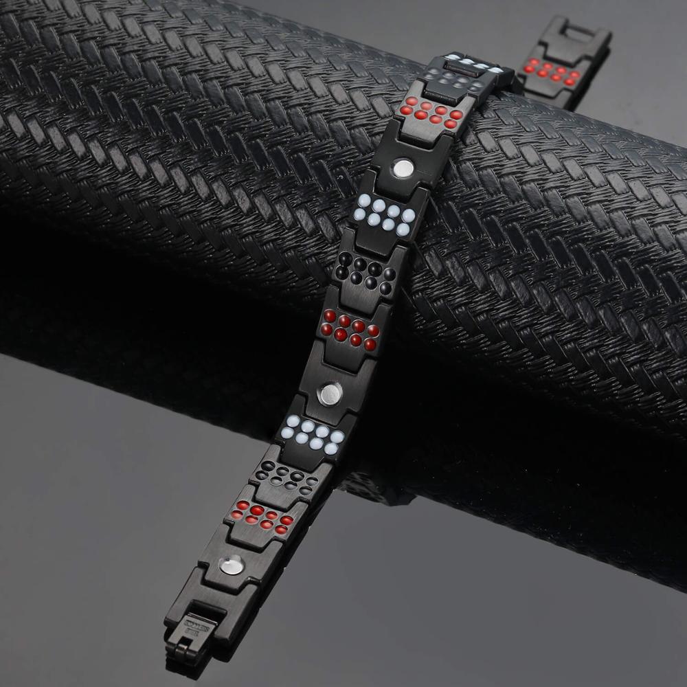 Mens Black Bracelet Gold Color - Health Wellness Bracelet ulasan dan harga