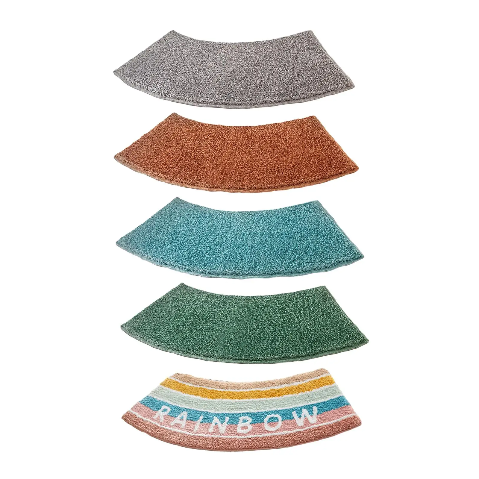 Curved Shower Mat Toilet Rug B - Bamboo Bath Mat ulasan dan harga