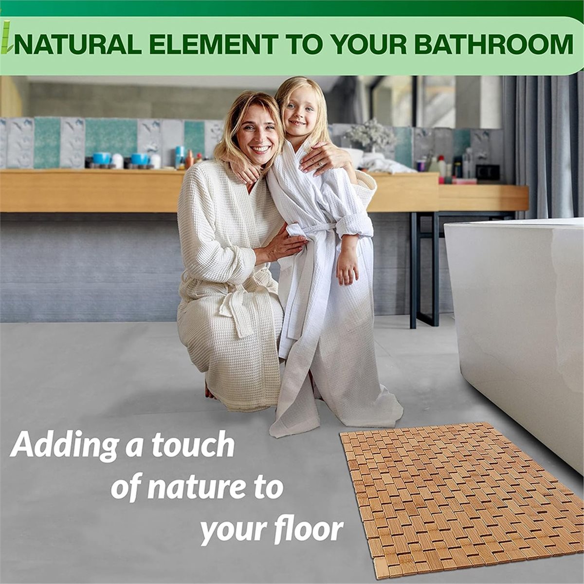 NOCM Bamboo Bath Mat - Foldabl - Bamboo Bath Mat ulasan dan harga