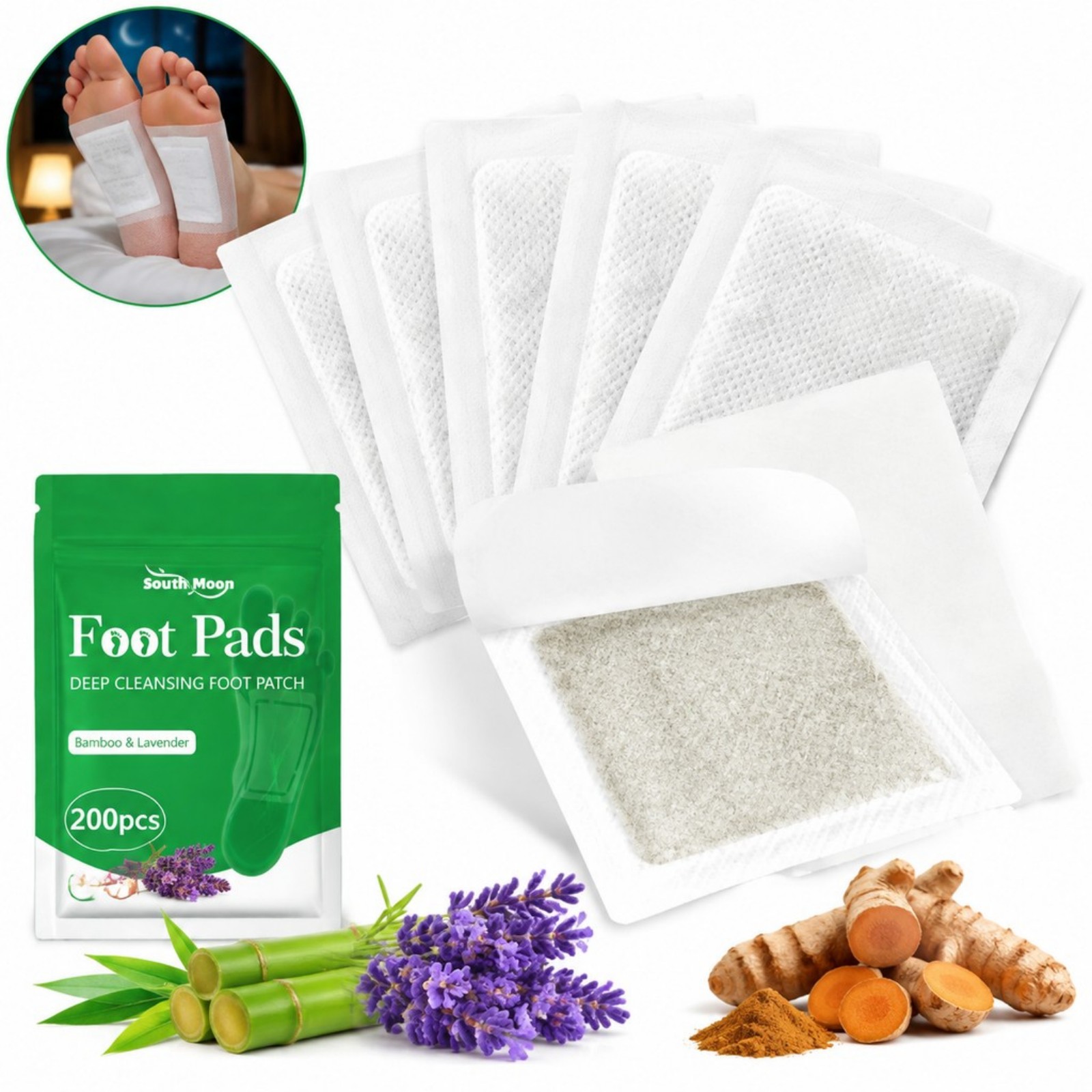 12/36/60/120pcs Turmeric Foot  - Detox Foot Patch ulasan dan harga